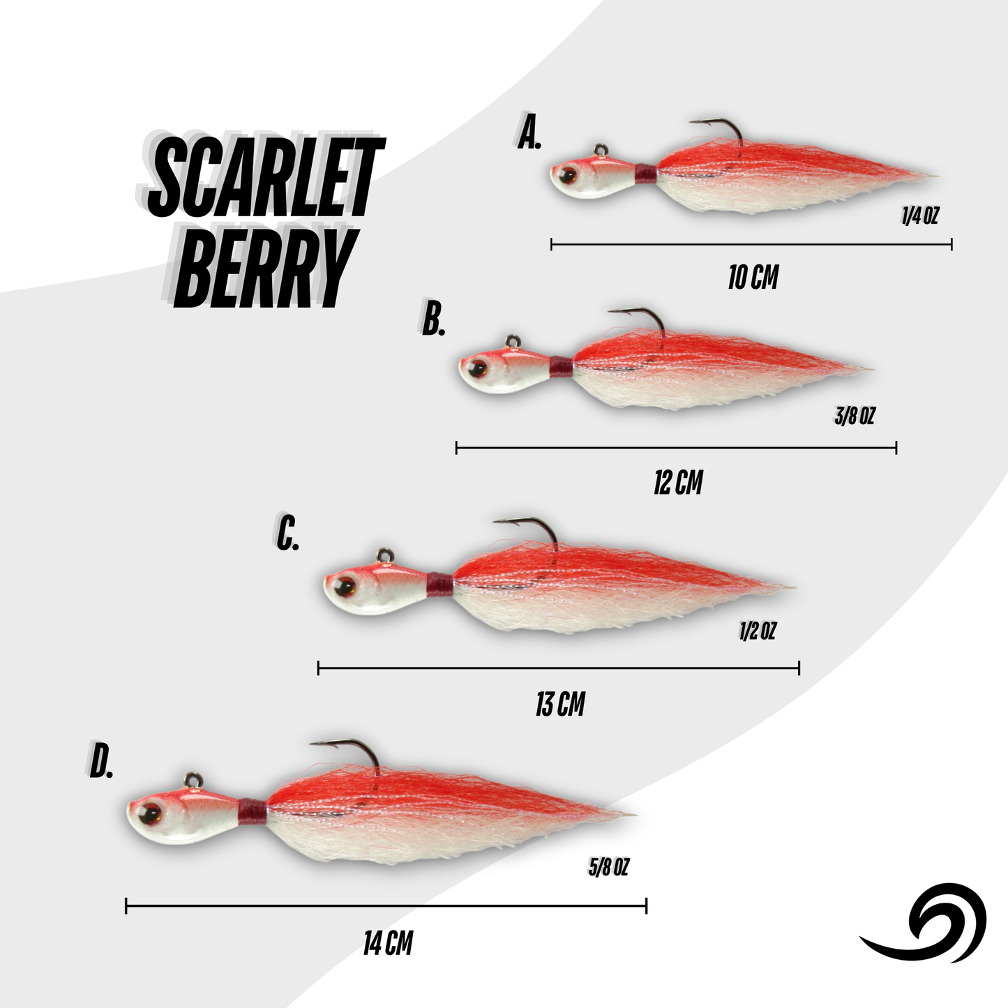 Scarlet Berry Rapid Minnow Jig.