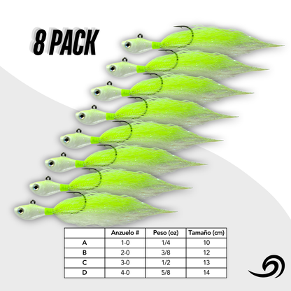 Emerald Storm Rapid Minnow 8 Jigs Pack.